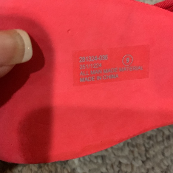 Vtg 90s Y2K Colin Stuart red platform thong sandals sz 9 - Picture 4 of 6